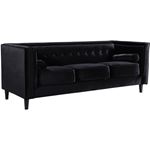 Taylor Black Velvet Tufted Sofa Taylor_Sofa_Black by Meridian Furniture