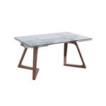 Modern Class Glass Top Extension Dining Table By J&M Furniture