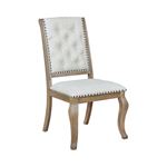 Brockway Cove Tufted Upholstered Side Chair Cream And Barley Brown 110292