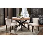 Nelina White Diamond Stitch Upholstered Dining Side Chair 5581S in set round