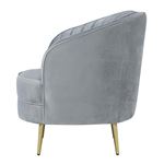 Sophia Grey Velvet Channel Tufted Chair 506866-3