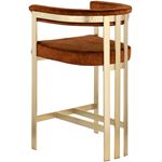 Marcello Cognac Velvet Counter Stool-3