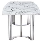 131 Modern Rectangle Marble Top Dining Table wit-3