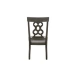 Arasina Distressed Grey Carved Back Dining Side Chair 5559NS back