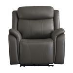 Chasewood Dark Grey Leather Power Reclining Chai-3