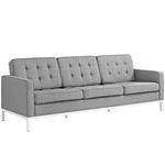 Loft Modern Light Grey Fabric Tufted Sofa EEI-2052-LGR by Modway
