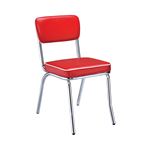 Retro Open Back Side Chairs Red And Chrome 2450R by Coaster