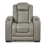 Ashley Backtrack Grey Leather Power Recliner 3