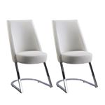 Tami White Upholstered Dining Side Chair by Chintaly