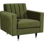 Lola Olive Green Velvet Tufted Chair Lola_Chair_Olive Green by Meridian Furniture