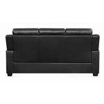 Finley Black Leatherette Tufted Sofa 506551-3