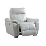 Modern 1705 White Leather Power Reclining Chair by ESF