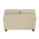 Foxborough Cream Leather Rolled Arm Loveseat 92-3