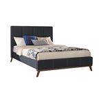 Charity Blue Fabric Upholstered King Bed 300626KE By Coaster