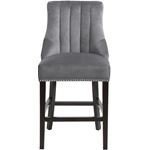 Oxford Grey Velvet Counter Height Stool  - 3