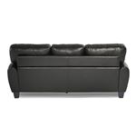 Rubin Black Bonded Leather Sofa 9734BK-3 by Homelegance Bonded Leather in set