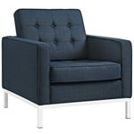 Loft Modern Blue Fabric Tufted Chair EEI-2050-AZU by Modway