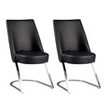 Tami Black Upholstered Dining Side Chair - Set of 2
