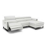 Vella White Premium Leather Recliner Sectional by JM Furniture