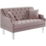 Roxy Pink Velvet Tufted Love Seat Roxy_Loveseat_Pink by Meridian Furniture