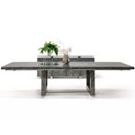 Novo Double Pedestal Matte Concrete Dining Table by Sharelle