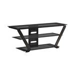 Black 50 inch Metal and Glass 2 Tier TV Stand 701370  By Coaster
