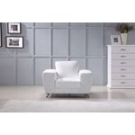 Julie Modern White Leather Chair