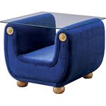 Giza Blue Velvet End Table By ESF Furniture