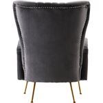 Opera Grey Velvet Upholstered Accent Chair - 3