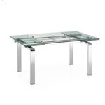 Cloud Stainless Steel Glass Exendable Dining Table 1