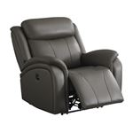 Chasewood Dark Grey Leather Power Reclining Chair U6460606 By Ashley Signature Design