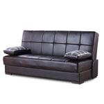 Soho Brown Leatherette Convertible Sofa Bed with Storage By Ottomanson