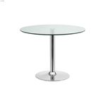 Forte Chrome Clear Glass Dining Table 1