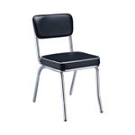 Retro Open Back Side Chairs Black And Chrome 2066 by Coaster