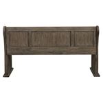 Toulon Dark Oak Distressed Dining 62 inch Bench 5438-14A Back