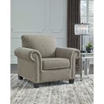 Shewsbury Pewter Fabric Rolled Arm Chair 47202-3