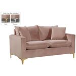 Naomi Pink Velvet Love Seat Naomi_Loveseat_Pink by Meridian Furniture
