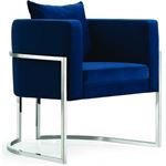 Pippa Navy Velvet Upholstered Accent Chair
