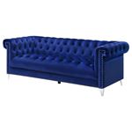 Bleker Blue Velvet Chesterfield Sofa 509481-3