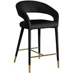 Destiny Cream Velvet Counter Stool By Meridian Furniture