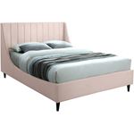Eva Pink Velvet Upholstered Bed By Meridian Furniture