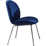 Paris Navy Upholstered Velvet Dining Chair - Chr-3