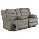McCade Cobblestone Reclining Loveseat with Console 10104 By Signature Design by Ashley