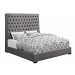 Camille Grey Tufted Upholstered Queen Bed