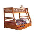 Ashton Honey Twin Over Full 2-Drawer Bunk Bed 460183