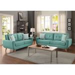 Deryn Teal Fabric Love Seat 8327TL-2 by Homelegance 3