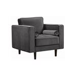 Emily Grey Velvet Tufted Chair Emily_Chair_Grey by Meridian Furniture