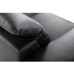 Modern Black Eco-Leather Sectional - 3