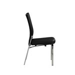 Molly Black and Chrome Dining Side Chair