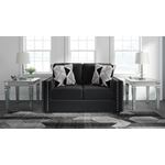 Gleston Onyx Velvet Loveseat 12206-3